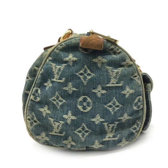 Authentic LOUIS VUITTON Monogram Denim Neo Speedy 30 Blue Handbag Shoulder Bag - Picture 6 of 16
